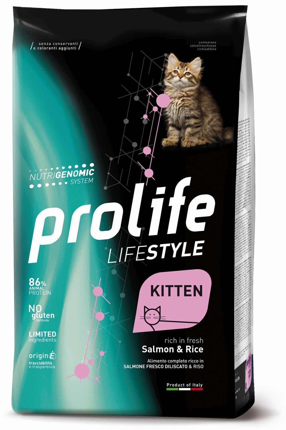 Prolife Lifestyle Gatto Kitten Salmone e Riso 1.5KG