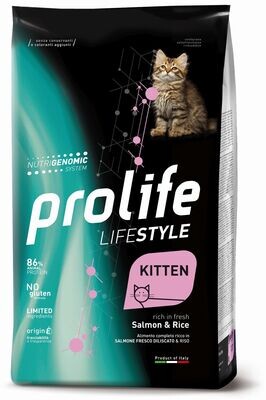 Prolife Lifestyle Gatto Kitten Salmone e Riso 1.5KG