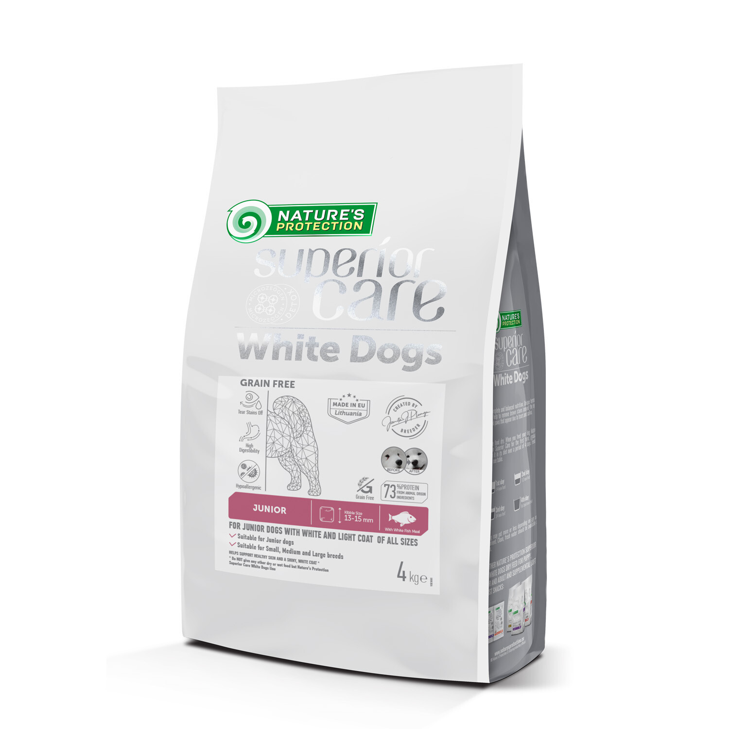 Superior care White Dogs Junior All life stages tutte le taglie Pesce Bianco crocchette 4kg