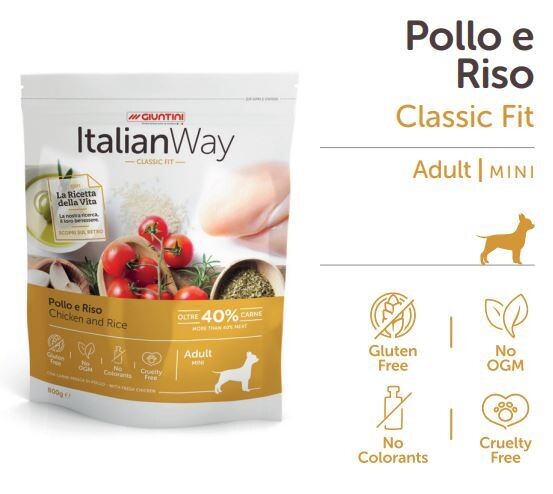Italian Way Pollo e Riso Classic Fit 1,5kg adult mini