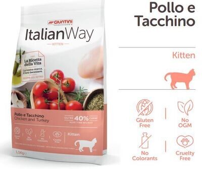 Italian Way Kitten Pollo e Tacchino 300gr