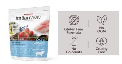 ItalianWay Puppy&amp;Junior Hypoallergenic Trota e mirtilli 800gr mini junior puppy
