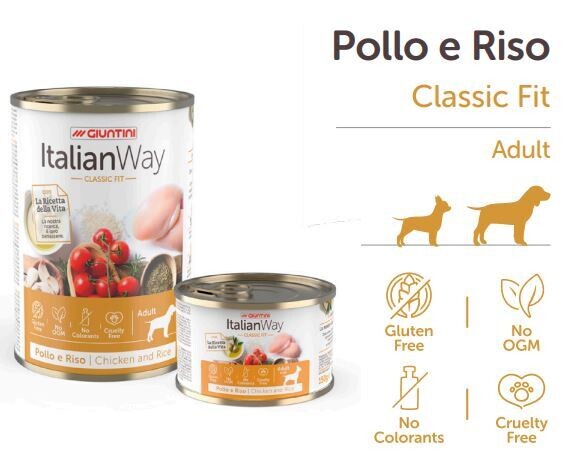 Italian Way Wet Classic Fit Pollo e Riso 150gr adult mini gluten free