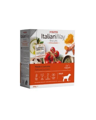 Italian Way Dog Adult Hypoallergenic Biscotti Maiale E Curcuma 200gr