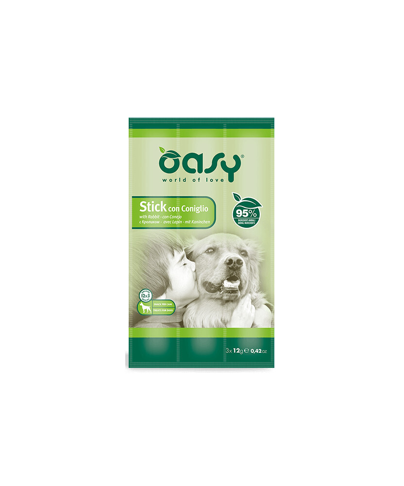 Oasy Snack per Cani 3x12 gr coniglio