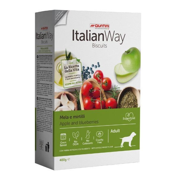 ItalianWay Dog Biscotti mela e mirtilli 400g