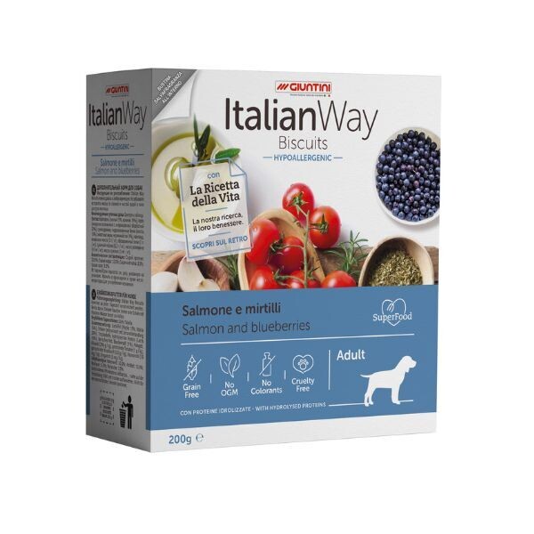 ItalianWay Biscuits Hypoallergenic Adult 200 gr salmone e mirtilli