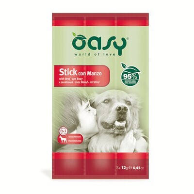 Oasy Snack per Cani 3x12 gr manzo