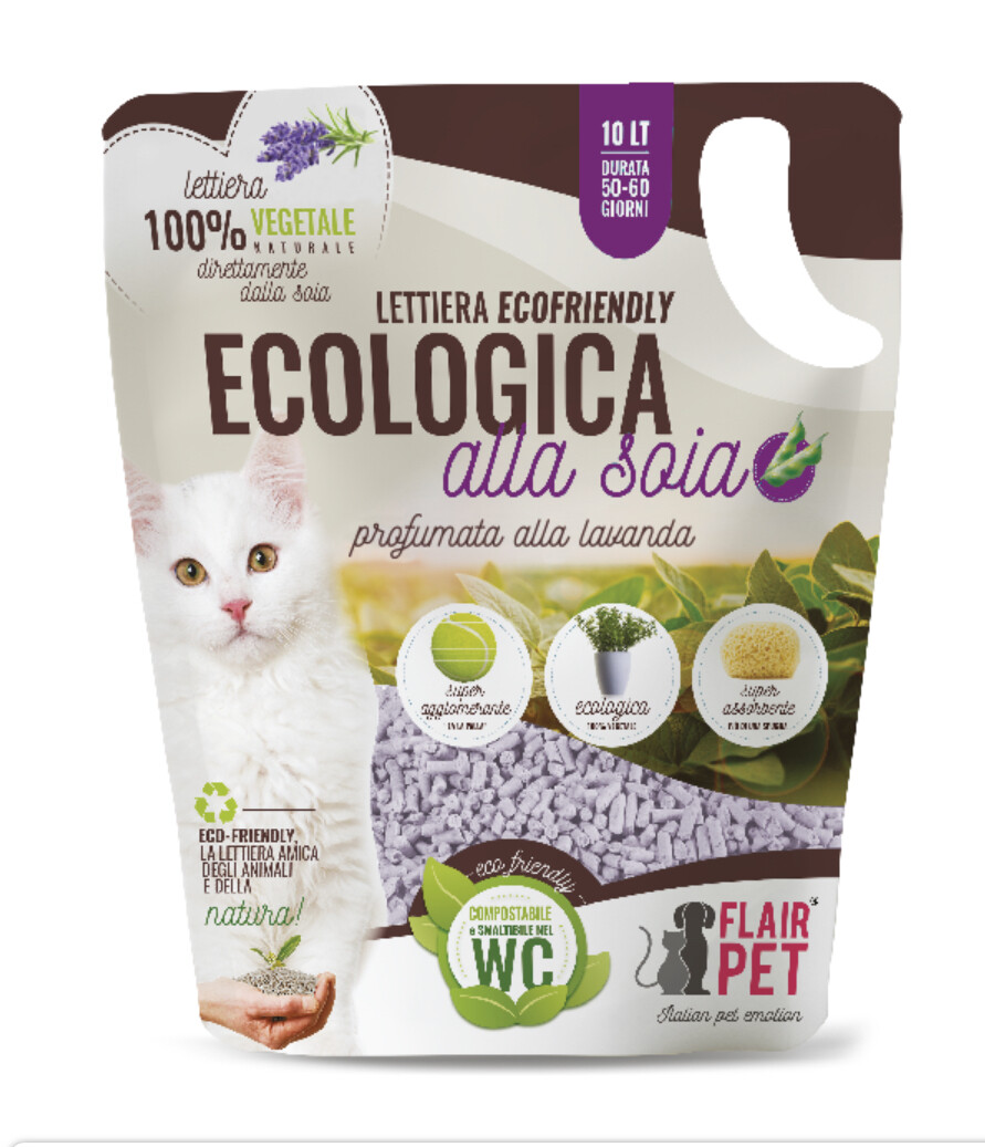 LETTIERA IGIENICA ALLA SOIA LAVANDA 10 lt