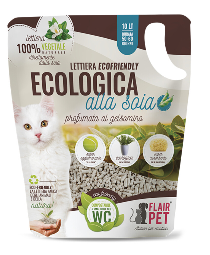 LETTIERA IGIENICA ALLA SOIA GELSOMINO 10 lt