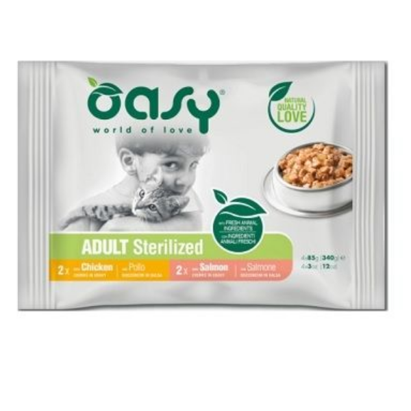 Oasy Multipack Adult Bocconcini in salsa 4 x 85 gr