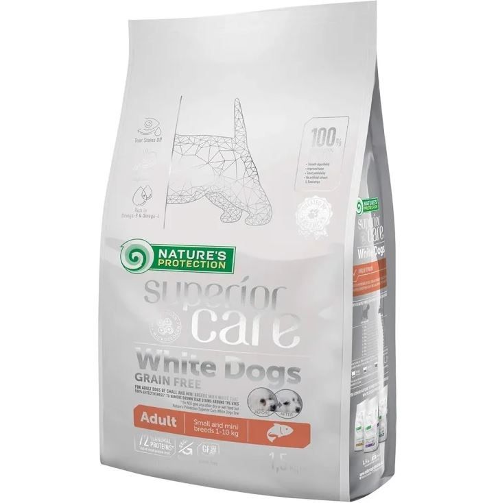 Superior care White Dogs Adult Small Salmone 1.5KG