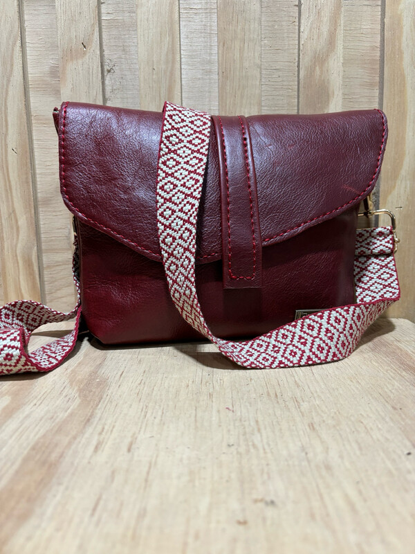 Side Bag With Flap Closure (Red)