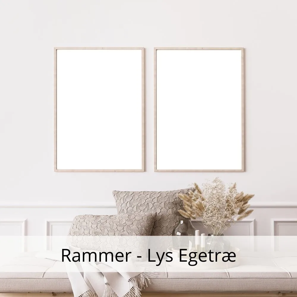 Ramme lys egetræ Ramme lys egetræ