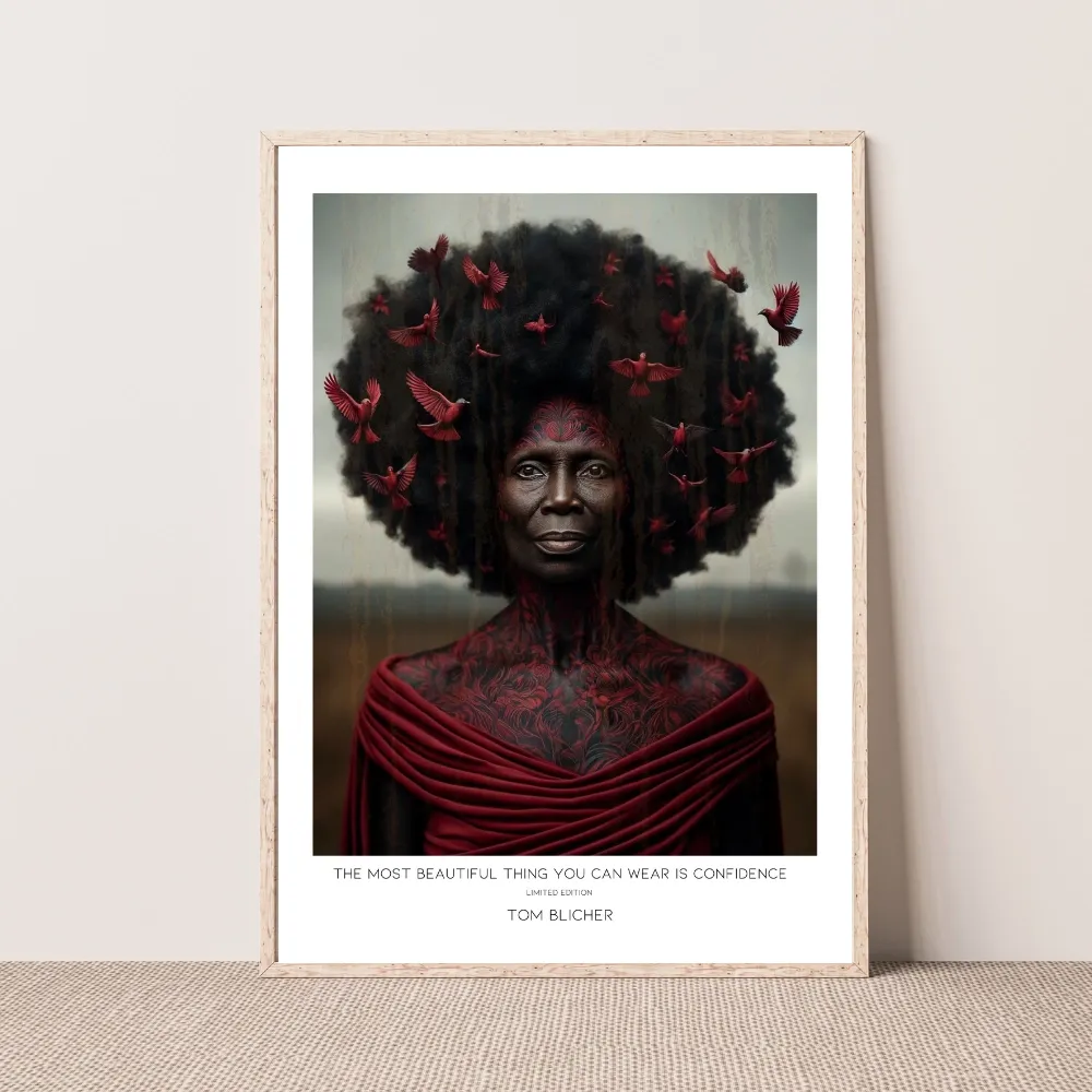 Kunstplakat - The most beautiful thing you can wear is confidence