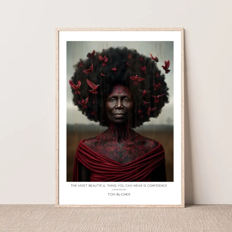 Kunstplakat - The most beautiful thing you can wear is confidence
