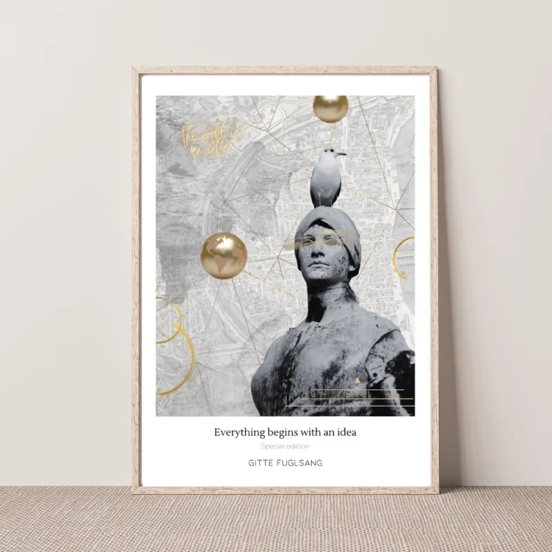 Kunstplakat - Everything begins with an idea