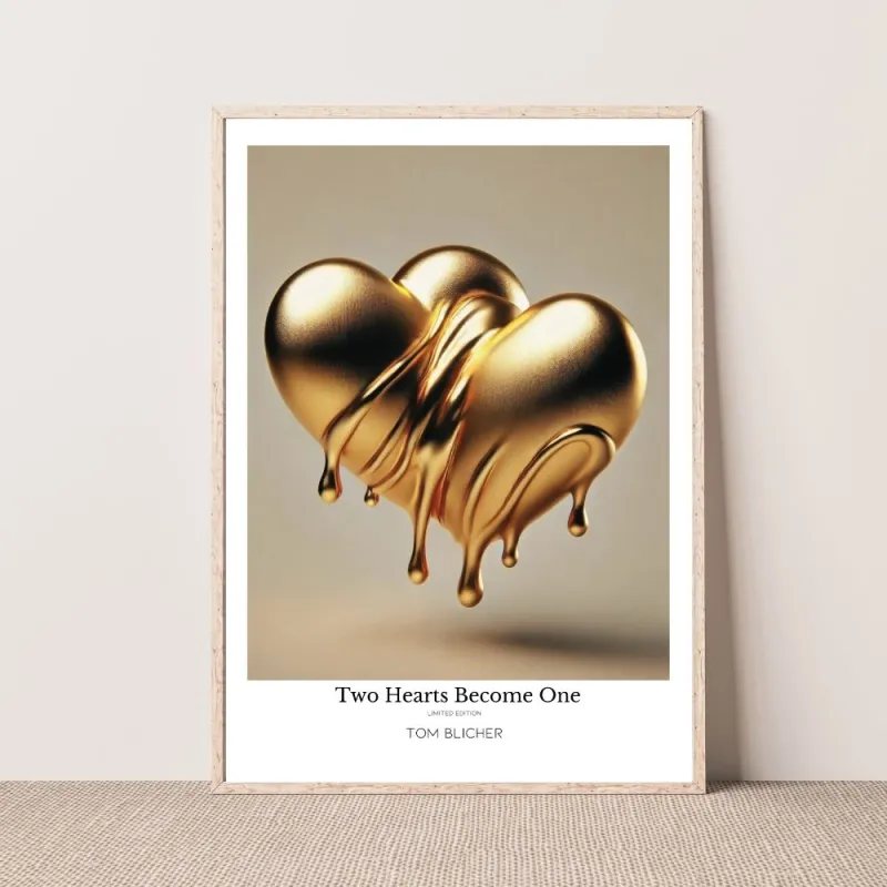 Kunstplakat - Two hearts Become One