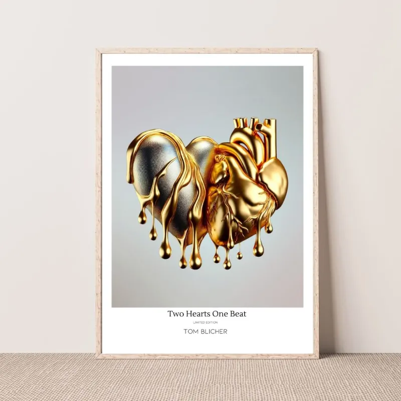 Kunstplakat - Two hearts One Beat