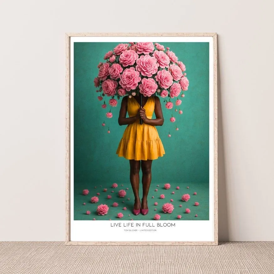 Kunstplakat - Live life in full bloom