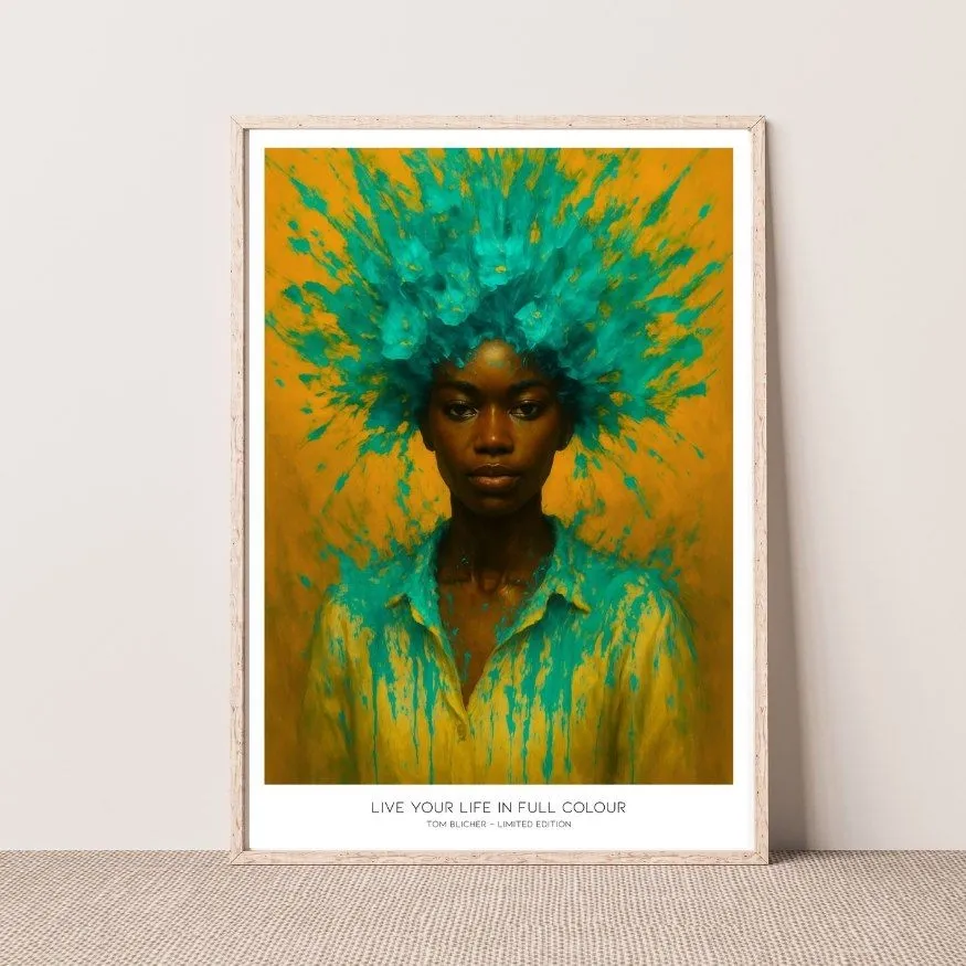 Kunstplakat - Live your Life in Full Colour