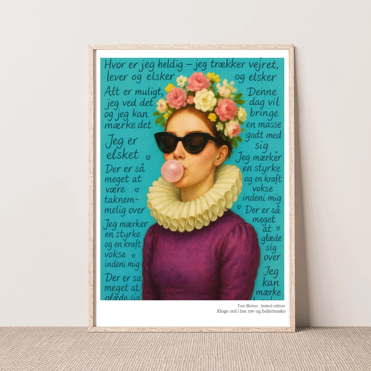 Kunstplakat - Kloge ord i bar røv og ballerina sko