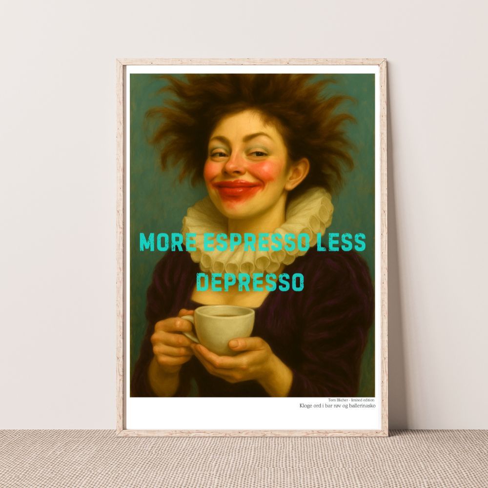 Kunstplakat - Kloge ord i bar røv og ballerina sko