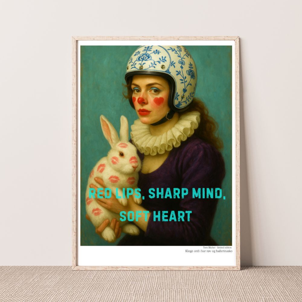 Kunstplakat - Kloge ord i bar røv og ballerina sko