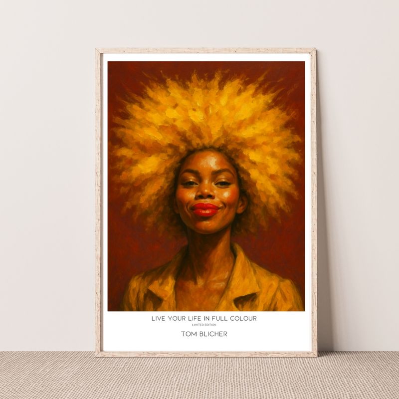 Kunstplakat - Live your Life in Full Colour