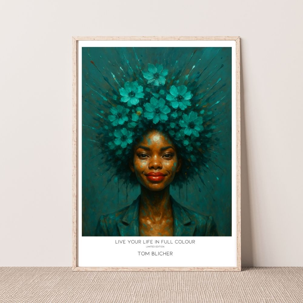 Kunstplakat - Live your Life in Full Colour