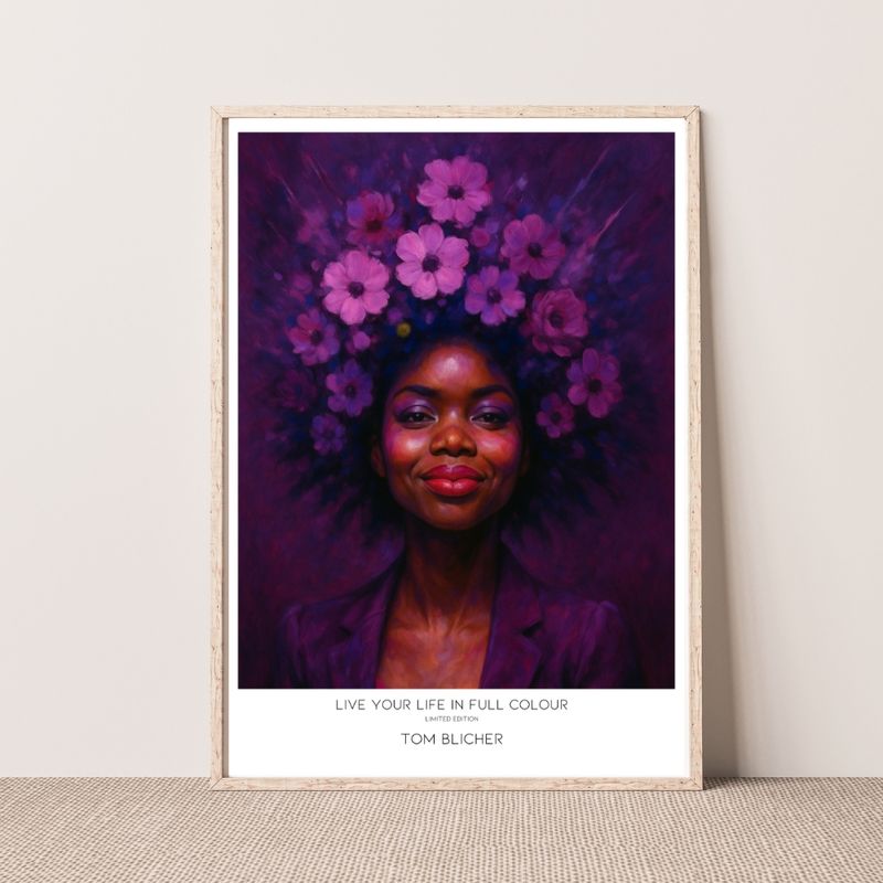 Kunstplakat - Live your Life in Full Colour