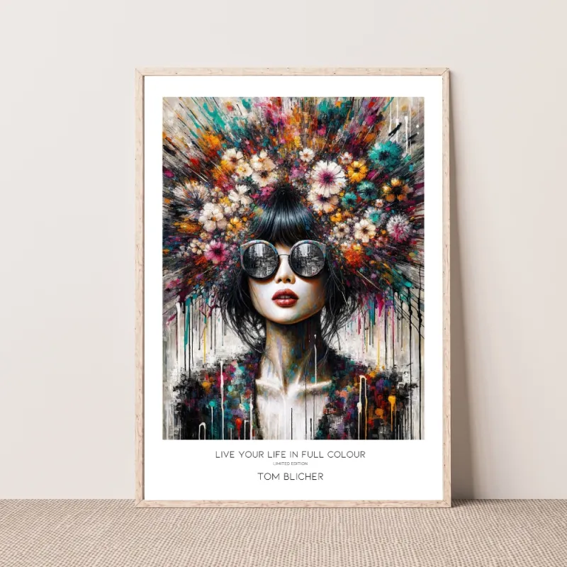 Kunstplakat - Live your Life in Full Colour