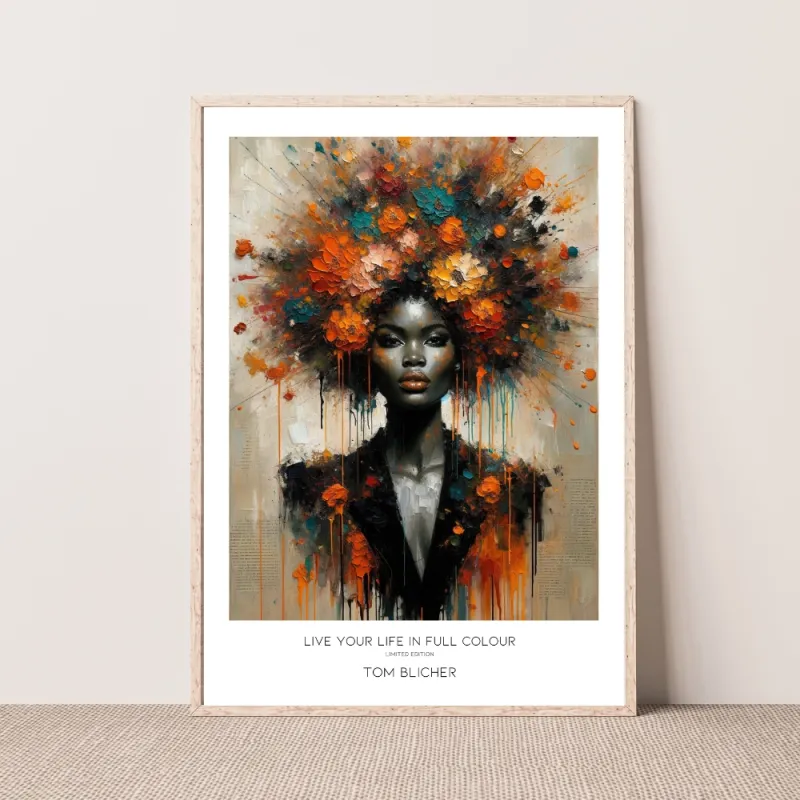 Kunstplakat - Live your Life in Full Colour