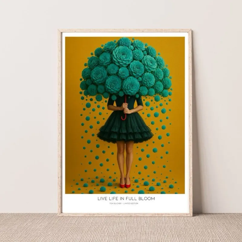 Kunstplakat - Live life in full bloom