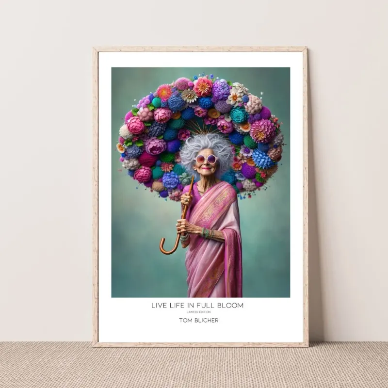 Kunstplakat - Live life in full bloom