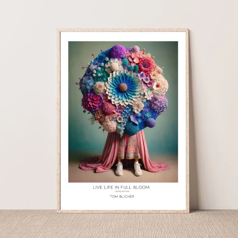Kunstplakat - Live life in full bloom