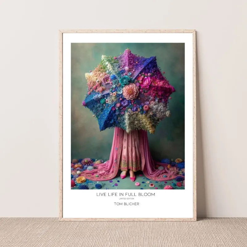 Kunstplakat - Live life in full bloom