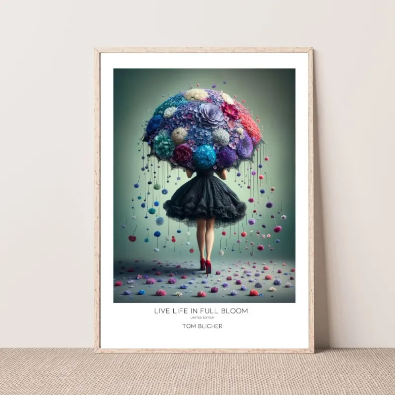 Kunstplakat - Live life in full bloom