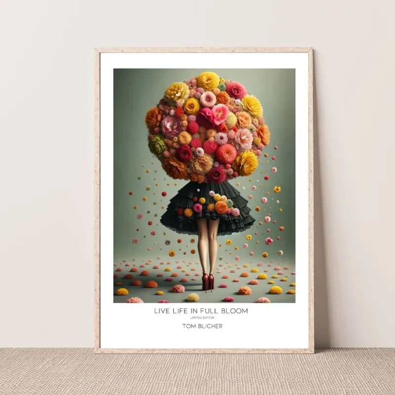 Kunstplakat - Live life in full bloom