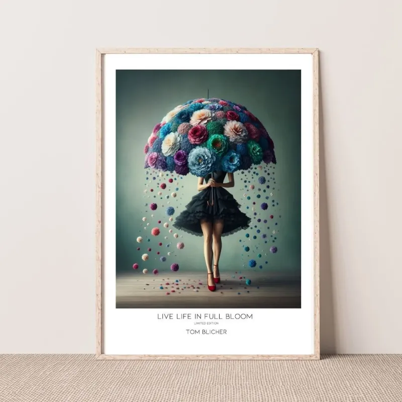 Kunstplakat - Live life in full bloom