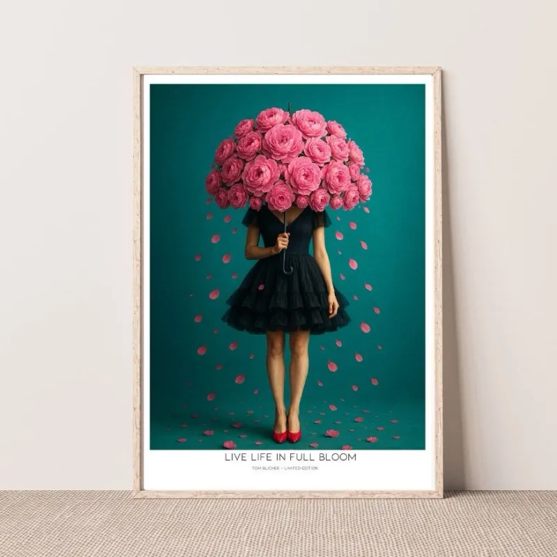 Kunstplakat - Live life in full bloom