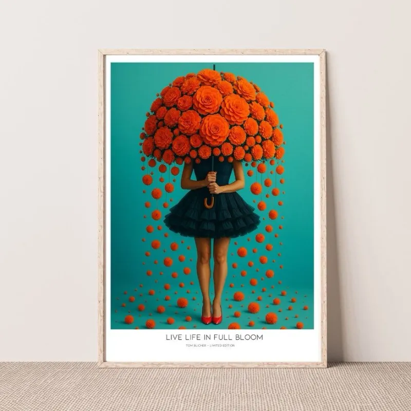 Kunstplakat - Live life in full bloom