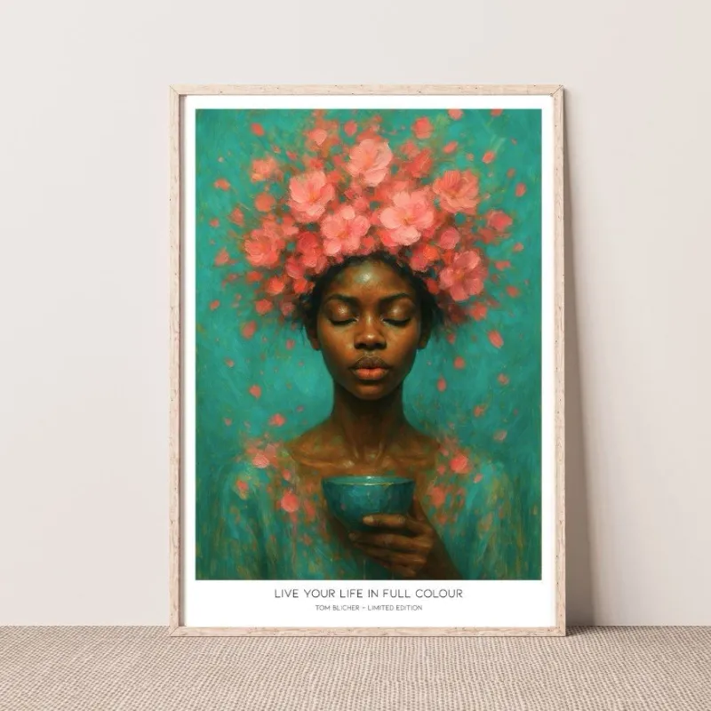 Kunstplakat - Live your Life in Full Colour