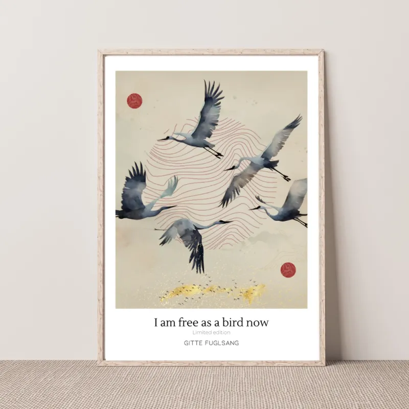 Kunstplakat - I am free as a bird now