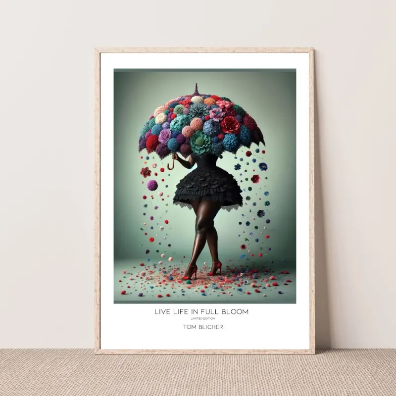 Kunstplakat - Live life in full bloom