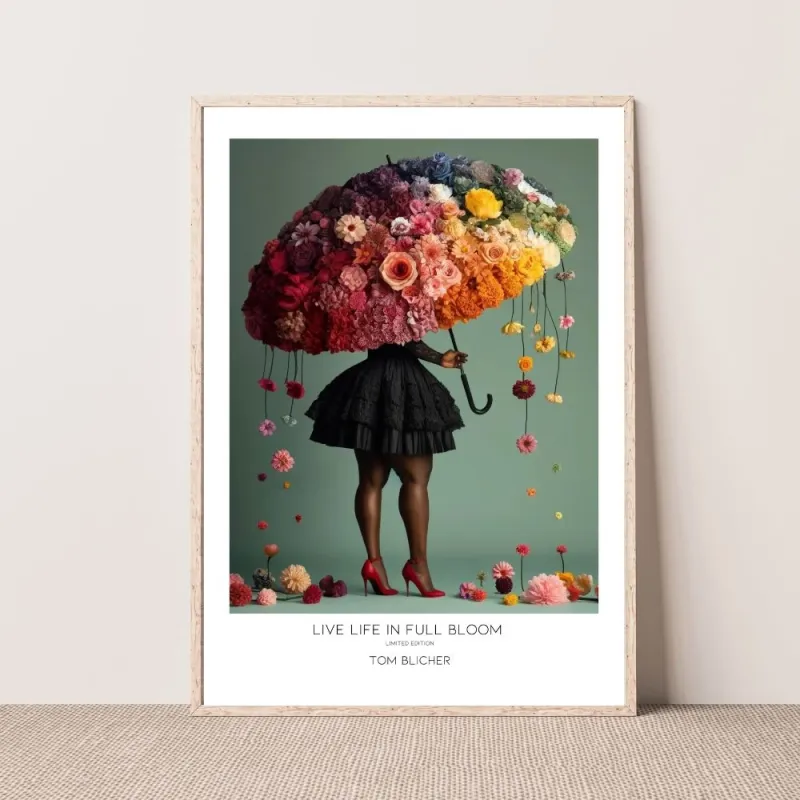 Kunstplakat - Live life in full bloom