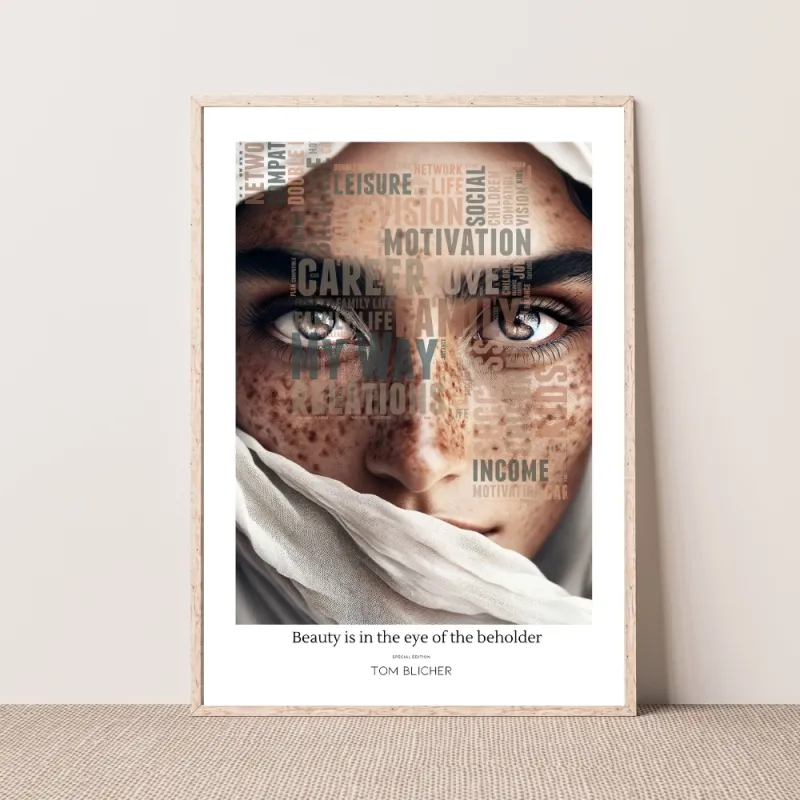 Kunstplakat - Beauty is in the eye of the beholder