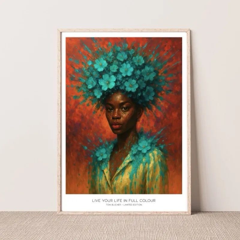 Kunstplakat - Live your Life in Full Colour