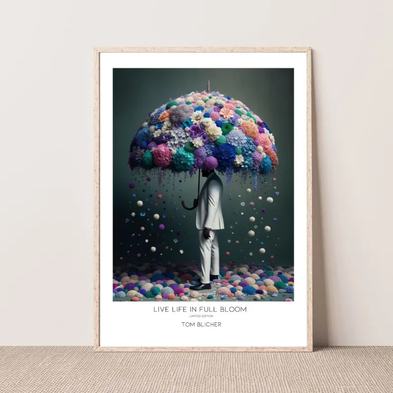 Kunstplakat - Live life in full bloom