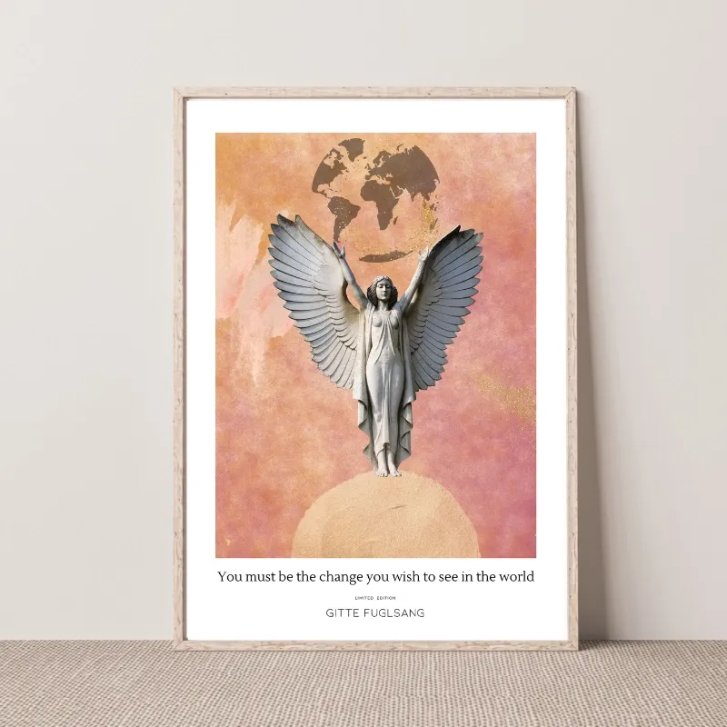 Kunstplakat - You must be the change you wish to see in the..